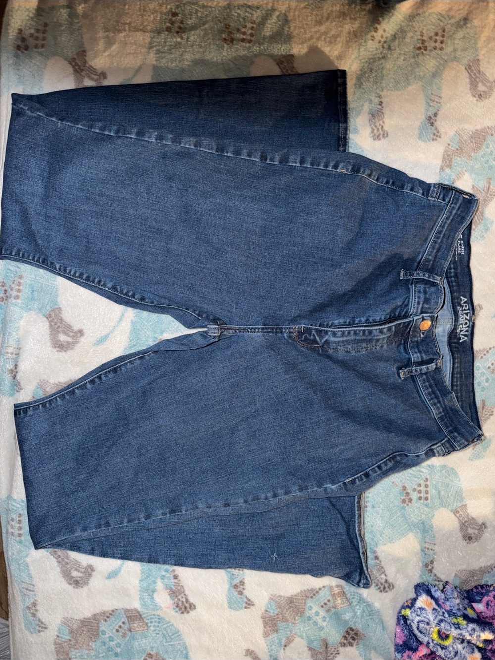 Arizona Jean Company Women’s Flare Jeans in Dark Blue Denim